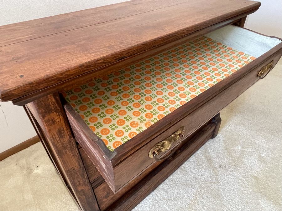 Antique Oak Cabinet 36W X 18D X 28H [Photo 7]