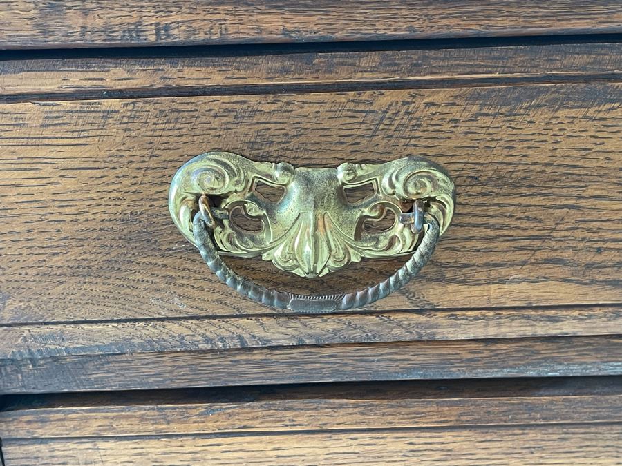 Antique Oak Cabinet 36W X 18D X 28H [Photo 5]