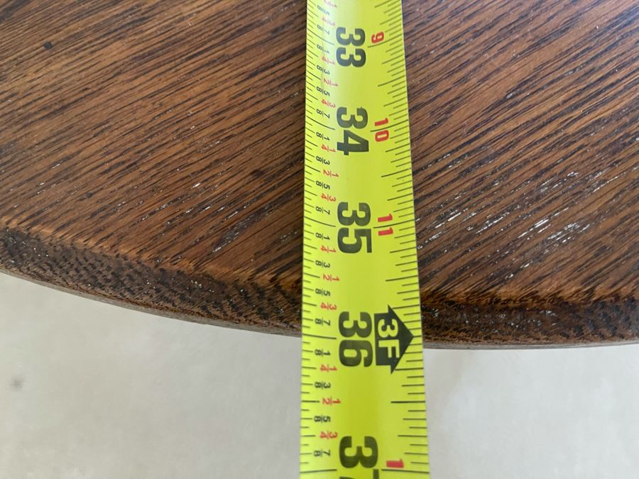 Vintage Oak 36' Round Table 28.5H [Photo 10]
