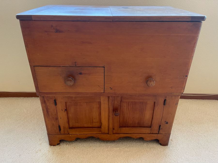 Antique Primitive Pine Cabinet 29W X 18D X 29H [Photo 3]