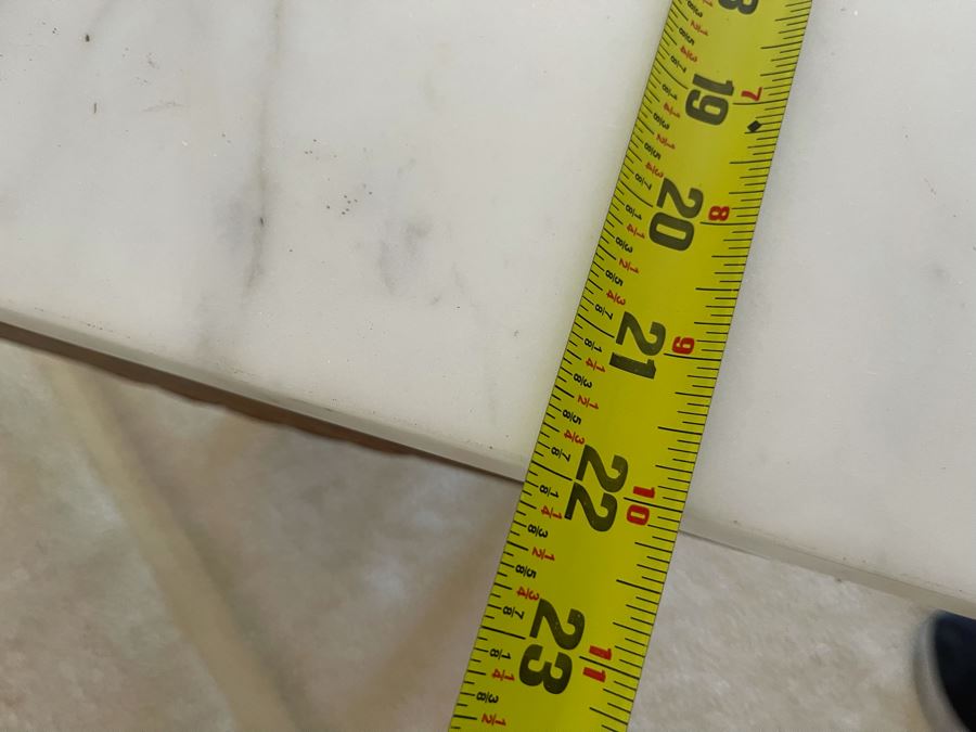 Antique Eastlake Victorian Era Carved Wooden Side Table With Marble Top 22W X 16D X 26.5H [Photo 9]