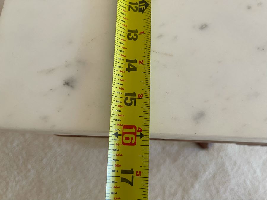 Antique Eastlake Victorian Era Carved Wooden Side Table With Marble Top 22W X 16D X 26.5H [Photo 10]