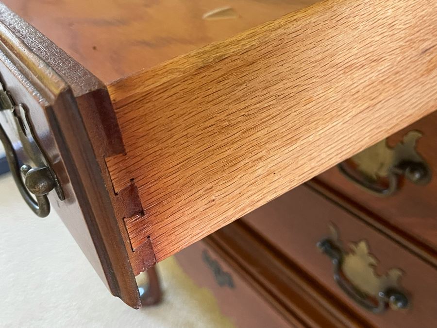 Vintage Queen Anne Style Secretary Desk With Lockable Drawers By Paine Furniture Company 24W X 15D X 39H [Photo 9]