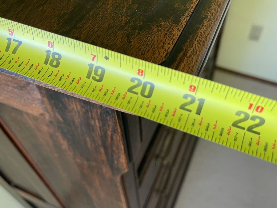 Vintage Tall 6-Drawer Chest Of Drawers Dresser On Casters (One Drawer Pull Needs Replacement) 40W X 20D X 62H [Photo 13]