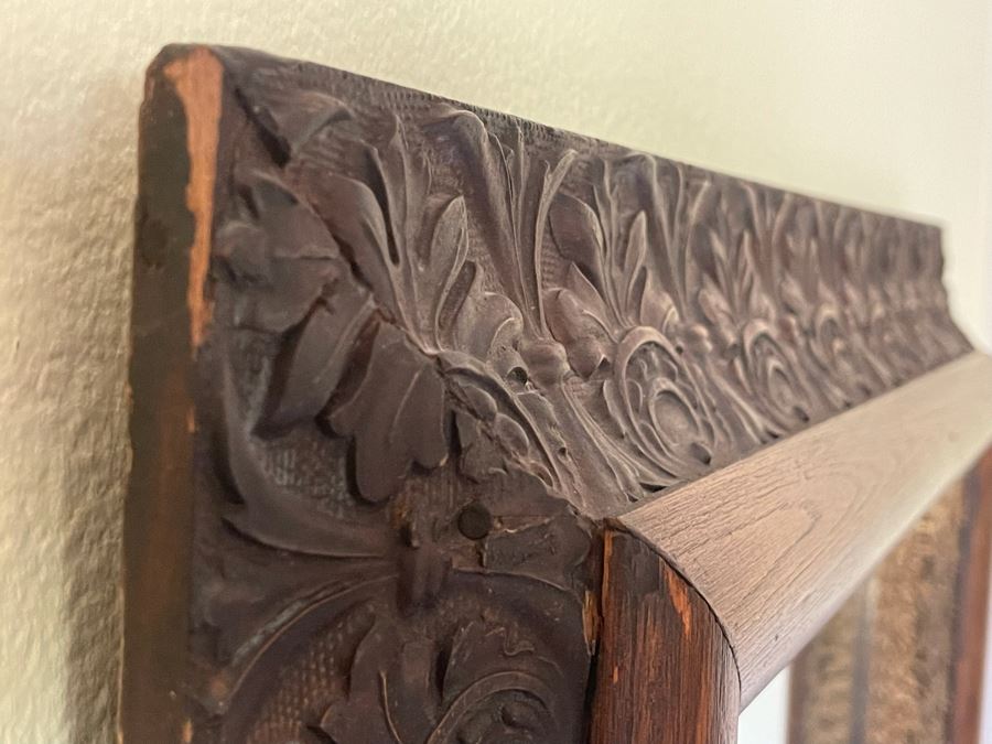 Vintage Wooden Wall Mirror 26W X 28.5H [Photo 5]