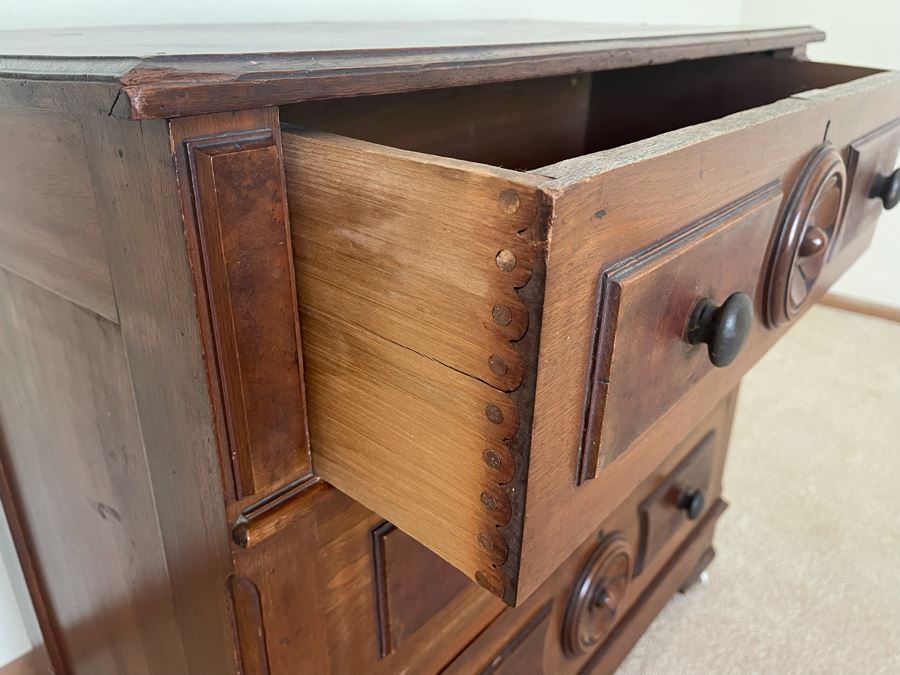 Vintage Wooden 3-Drawer Chest Of Drawers 31W X 16D X 29.5H [Photo 6]