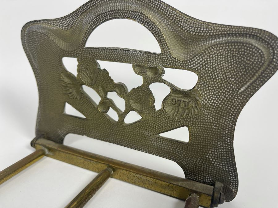 Vintage Adjustable Metal Art Nouveau Book Rack Expandable 12L [Photo 6]