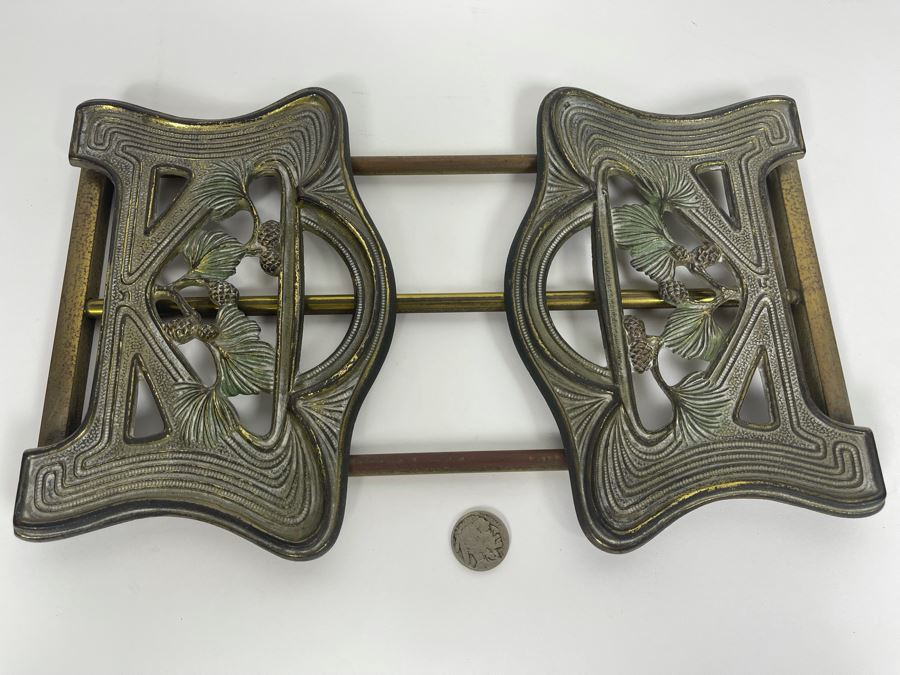 Vintage Adjustable Metal Art Nouveau Book Rack Expandable 12L [Photo 7]