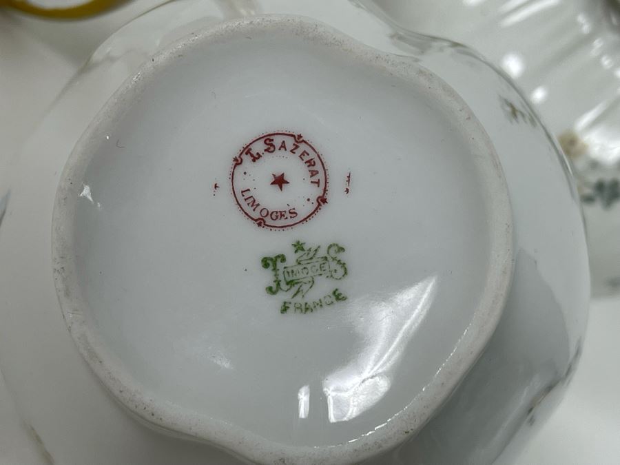 Elegant L. Sazerat Limoges France Teapot With Creamer And Sugar Bowl [Photo 10]