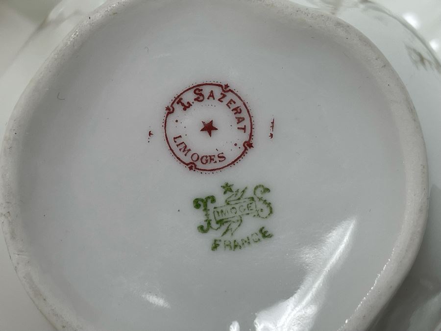 Elegant L. Sazerat Limoges France Teapot With Creamer And Sugar Bowl [Photo 11]