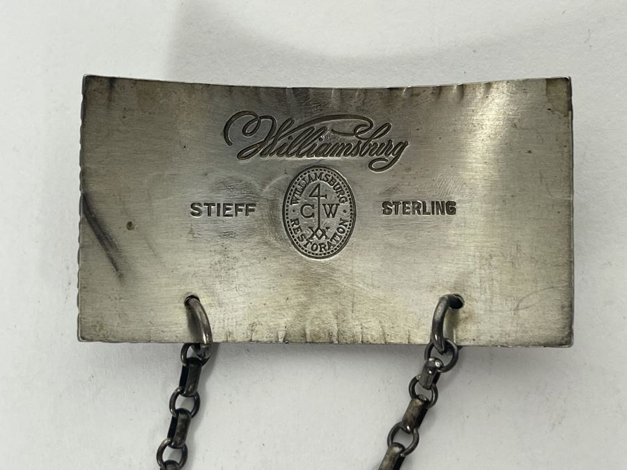 Vintage Pair Of Sterling Silver Bourbon & Scotch Liquor Tags Stieff Williamsburg Sterling 27g [Photo 4]