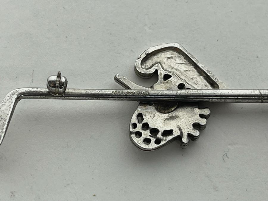 Vintage Sterling Silver Mid-Century Bob Hope Desert Classic Golf Tournament Pin Palm Springs 5.1g [Photo 5]