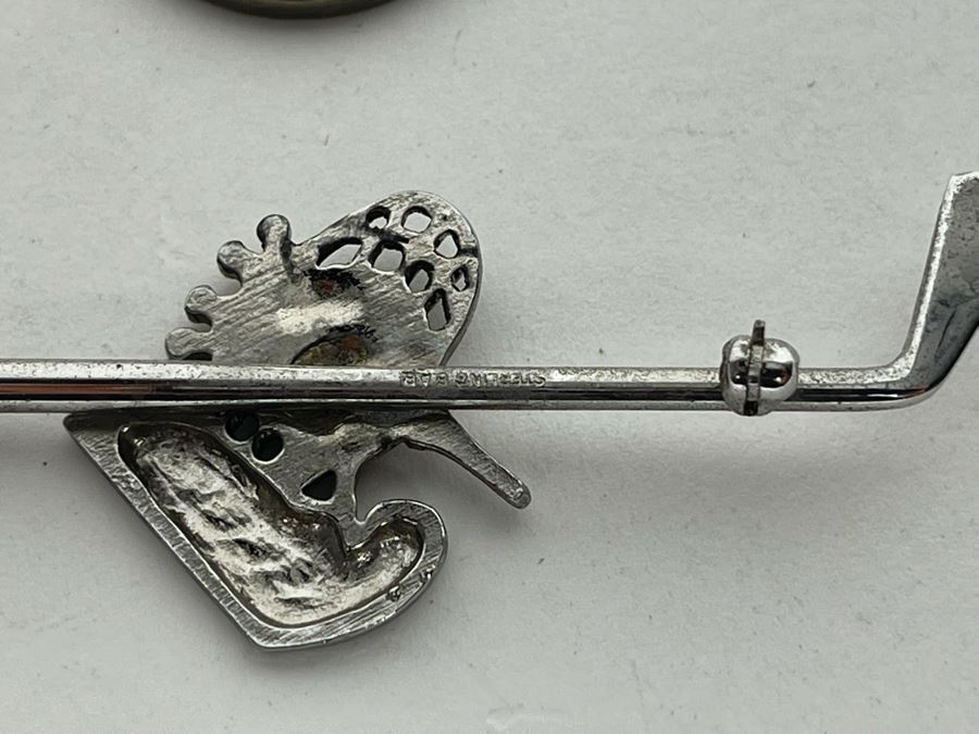 Vintage Sterling Silver Mid-Century Bob Hope Desert Classic Golf Tournament Pin Palm Springs 5.1g [Photo 4]