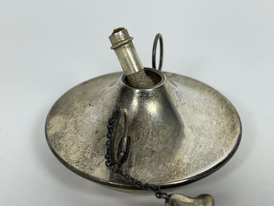 Vintage Sterling Silver Small Portable Oil Lamp Lantern 2.5W 41.4g [Photo 8]
