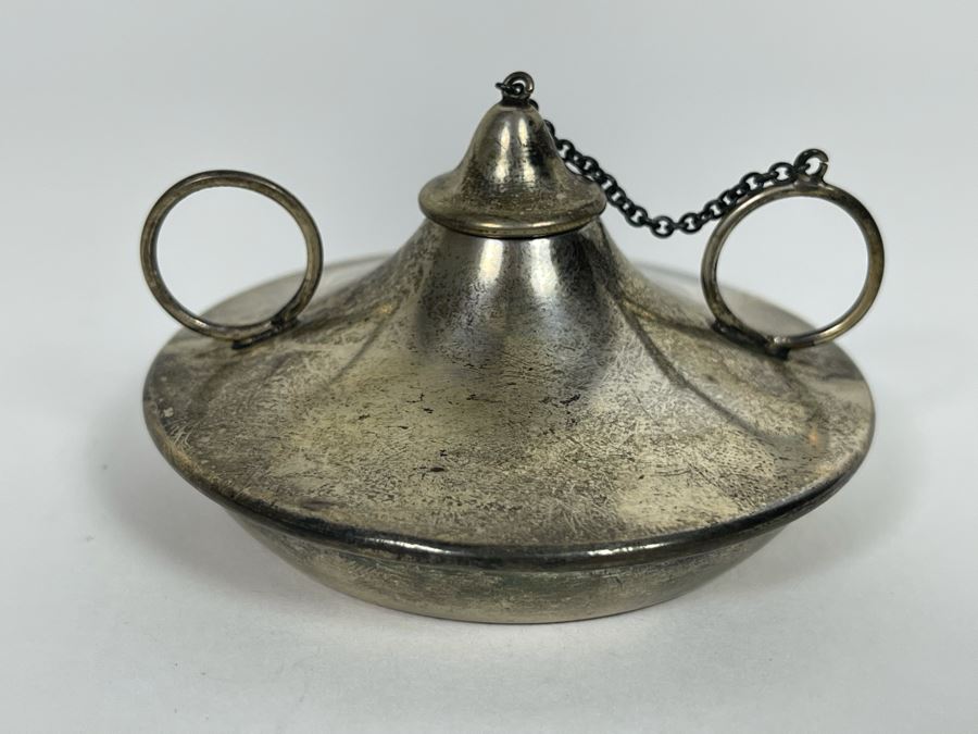 Vintage Sterling Silver Small Portable Oil Lamp Lantern 2.5W 41.4g [Photo 7]