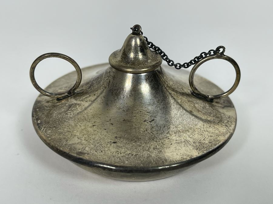 Vintage Sterling Silver Small Portable Oil Lamp Lantern 2.5W 41.4g [Photo 6]