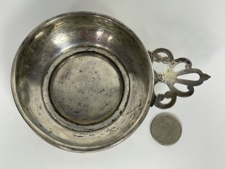 Vintage Gorham Sterling Silver Pierced Handle Porringer Bowl 74.2g [Photo 3]