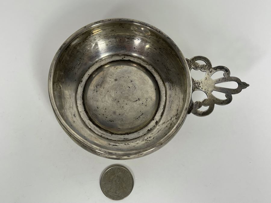 Vintage Gorham Sterling Silver Pierced Handle Porringer Bowl 74.2g [Photo 1]