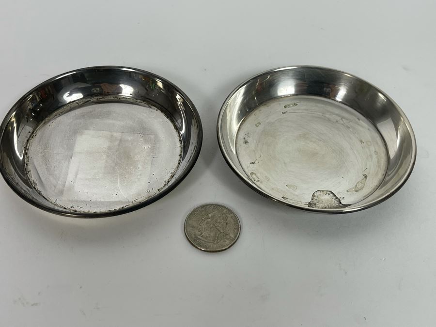 Pair Of Sterling Silver Towle Dishes Trays 3.5R 74.9g [Photo 2]