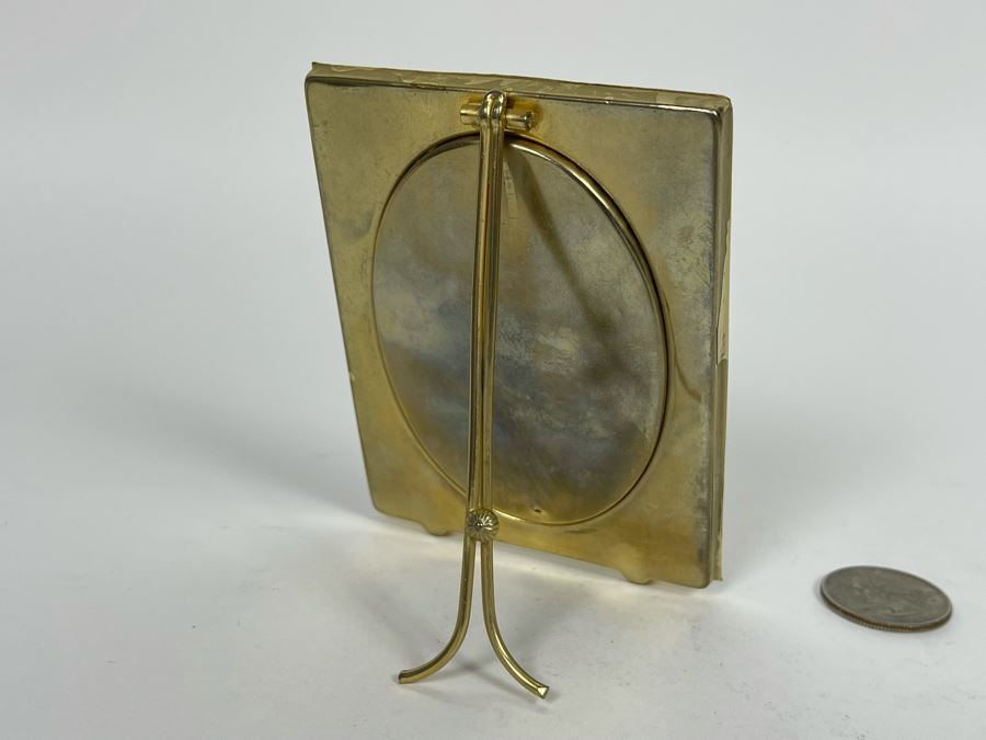 Vintage Italian Inlaid Micro Mosaic Floral Picture Frame 3 X 4 [Photo 4]