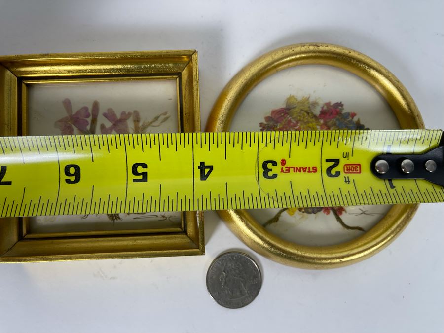 Pair Of Signed Framed Dried Pressed Flower Arrangements 3.5W [Photo 7]