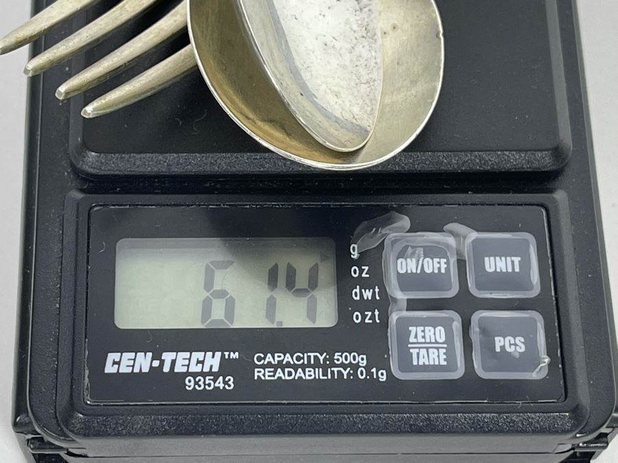 Vintage Child's Gorham Sterling Silver Spoon And Fork Set And Sterling Silver Spoon Engraved Johnny 61.4g [Photo 8]