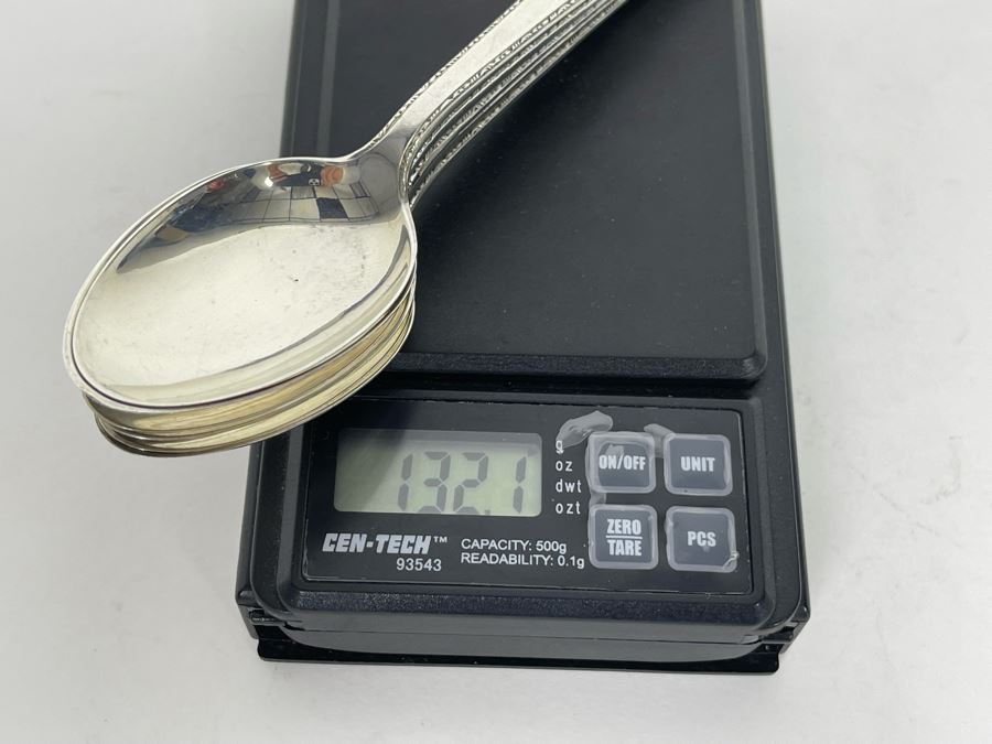 Six Antique Sterling Silver Spoons 132.1g [Photo 6]