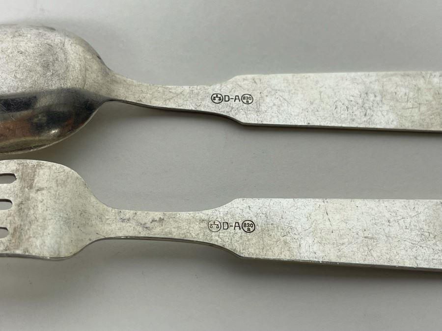 David Andersen D-A 830S Silver Spoon And Fork Norway 63.1g [Photo 5]