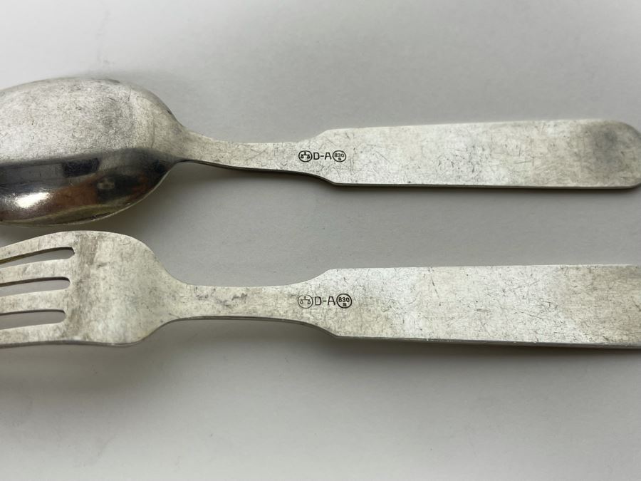 David Andersen D-A 830S Silver Spoon And Fork Norway 63.1g [Photo 4]