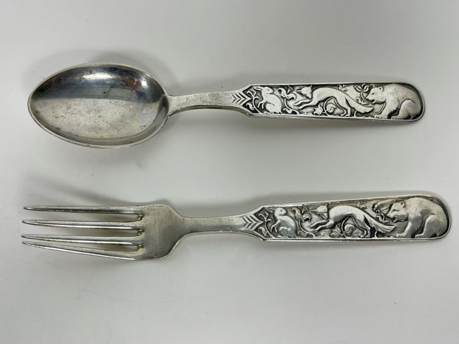 David Andersen D-A 830S Silver Spoon And Fork Norway 63.1g [Photo 1]