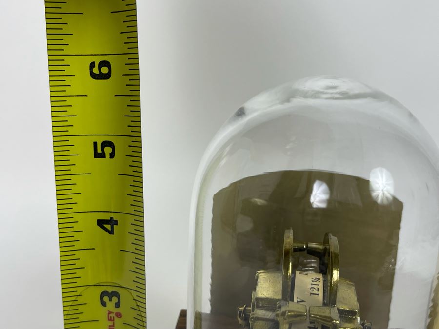 Pair Of Reproduction Edison Stock Ticker Replicas Bookends With Glass Domes 3.75W X 3.75D X 5.5H [Photo 14]