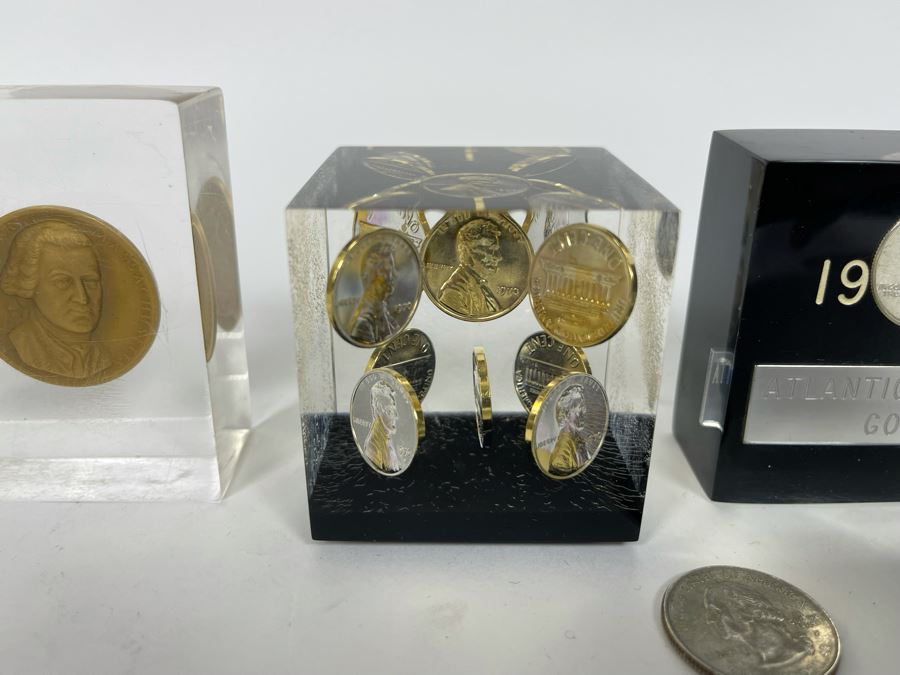 Set Of Three Coin Paperweights [Photo 4]