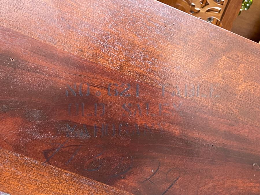 Mahagony Drop Leaf Dining Table With Six Chairs And Matching Mahagony China Cabinet - Comes With Extra Leaf - Made By Unique Furniture Makers [Photo 12]