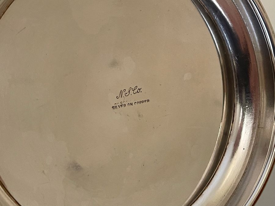 Pair Of Silver On Copper Candelabras By N. S. Co [Photo 7]