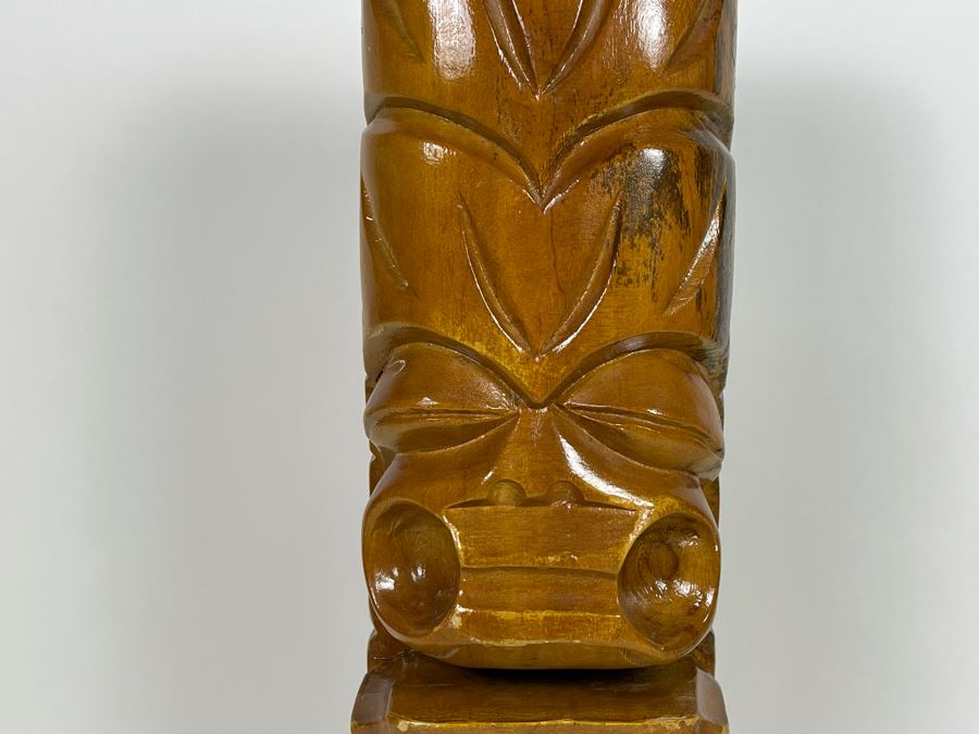 JUST ADDED - Vintage Wooden Hawaiian Tiki Statue 18H [Photo 4]