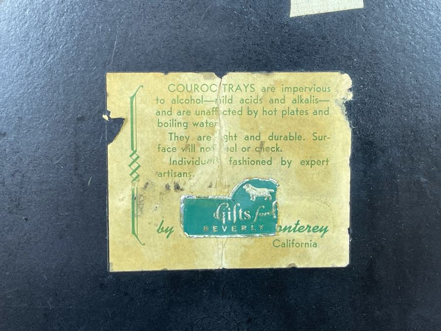 JUST ADDED - Couroc Monterey CA Tray With Vintage Foreign Coins 18 X 12 [Photo 7]