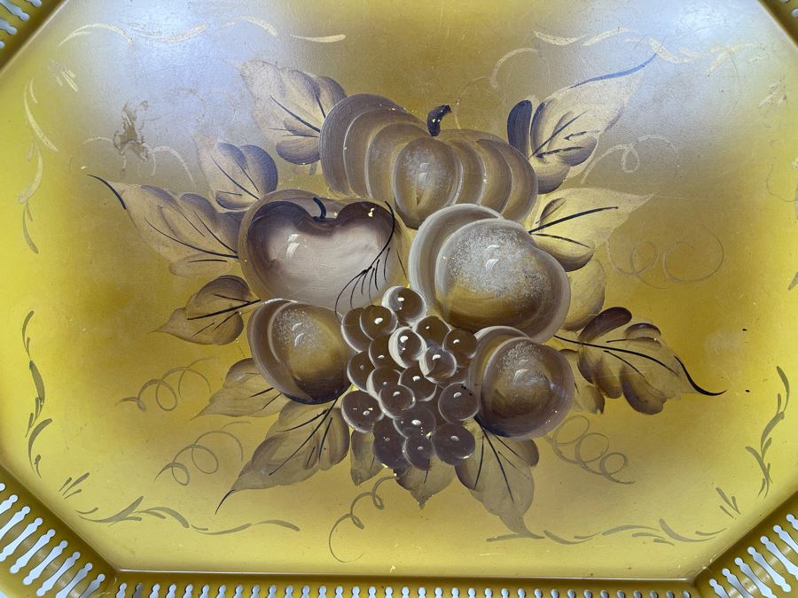 JUST ADDED - Hand Painted Metal Tray 24 X 18 [Photo 4]
