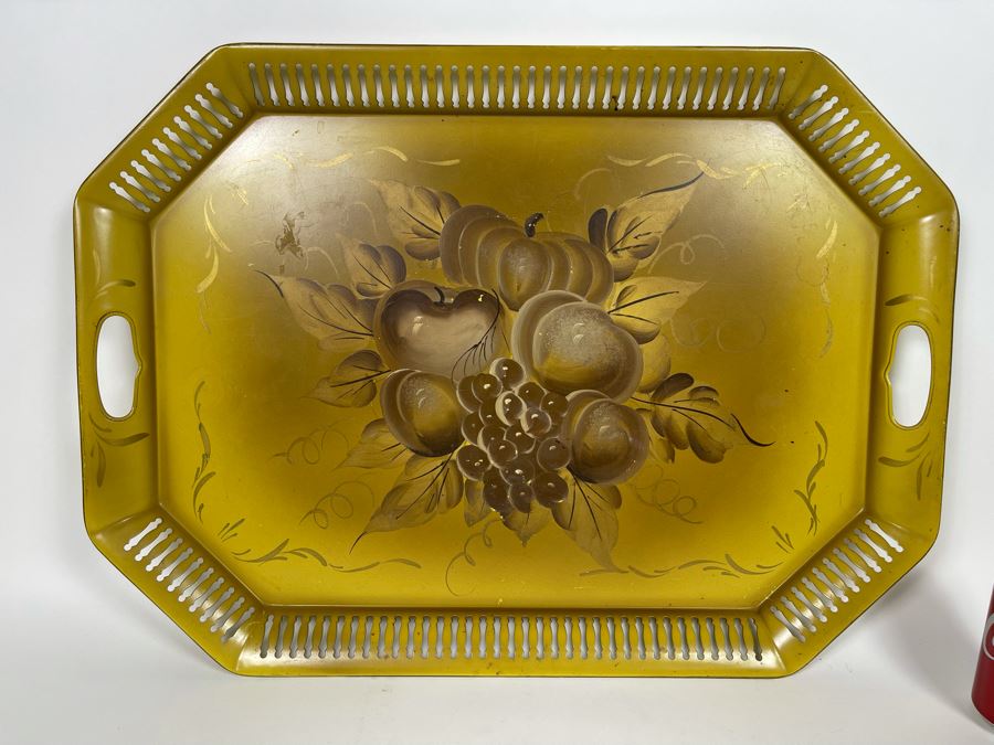 JUST ADDED - Hand Painted Metal Tray 24 X 18 [Photo 1]
