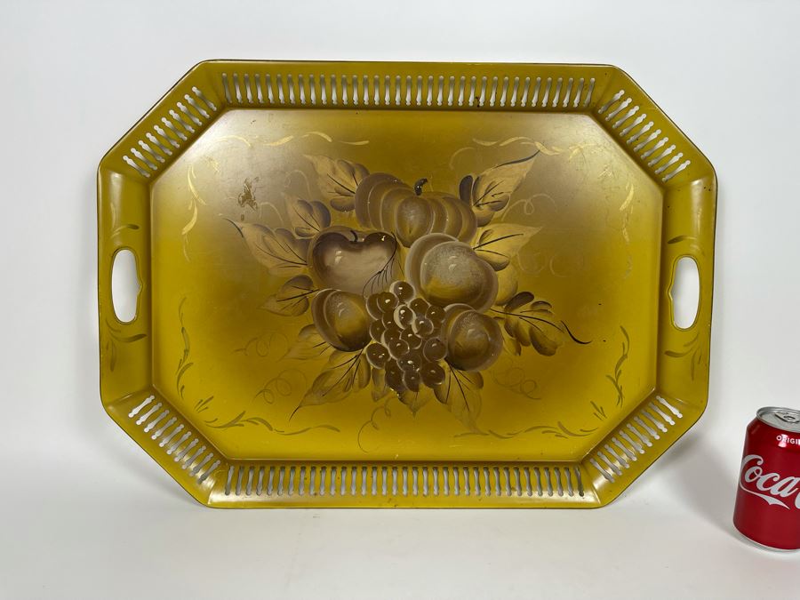 JUST ADDED - Hand Painted Metal Tray 24 X 18 [Photo 2]