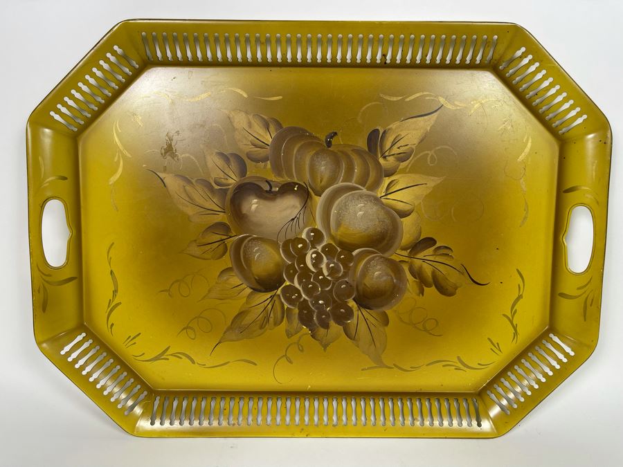 JUST ADDED - Hand Painted Metal Tray 24 X 18 [Photo 3]