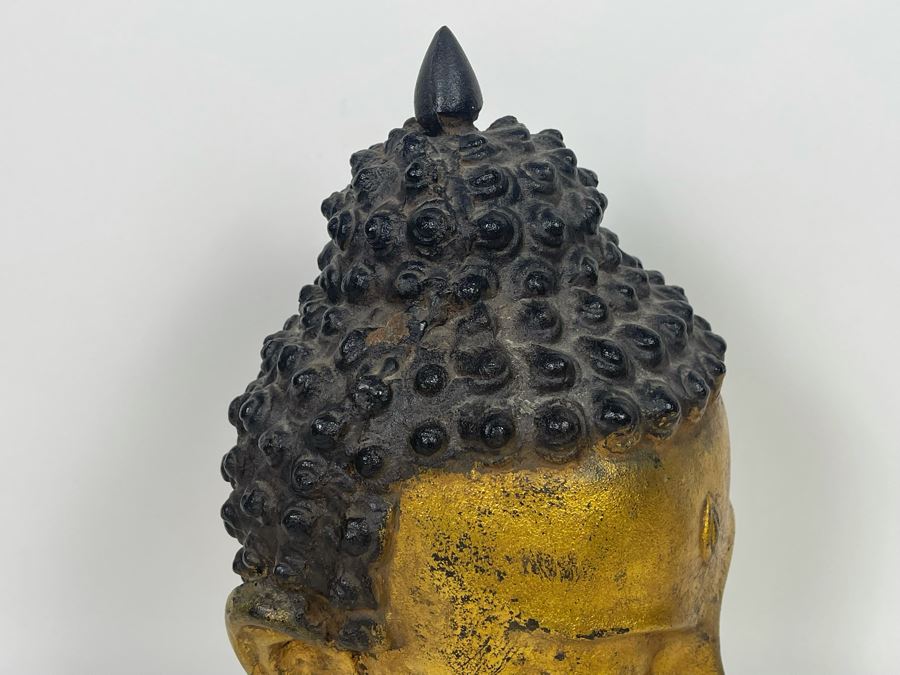 Old Gilt Metal Buddha Statue 8W X 14H [Photo 7]