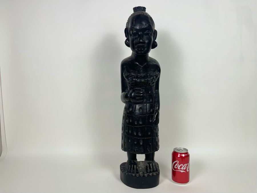 Large Carved Wooden African Sculpture 26H [Photo 4]