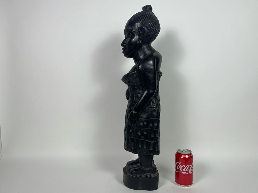 Large Carved Wooden African Sculpture 26H [Photo 11]