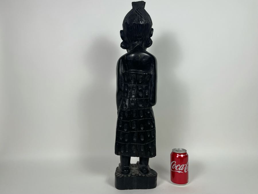 Large Carved Wooden African Sculpture 26H [Photo 10]