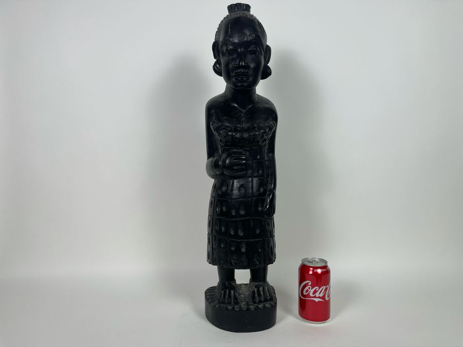Large Carved Wooden African Sculpture 26H [Photo 3]