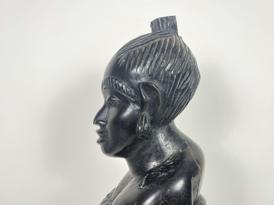 Large Carved Wooden African Sculpture 26H [Photo 12]