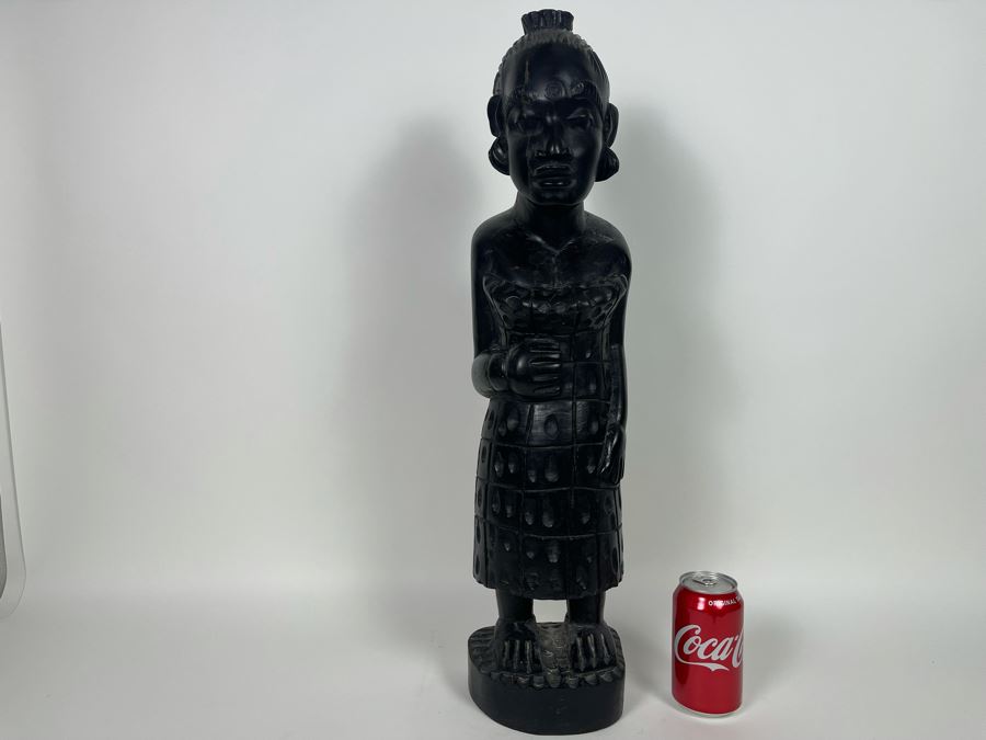 Large Carved Wooden African Sculpture 26H [Photo 5]