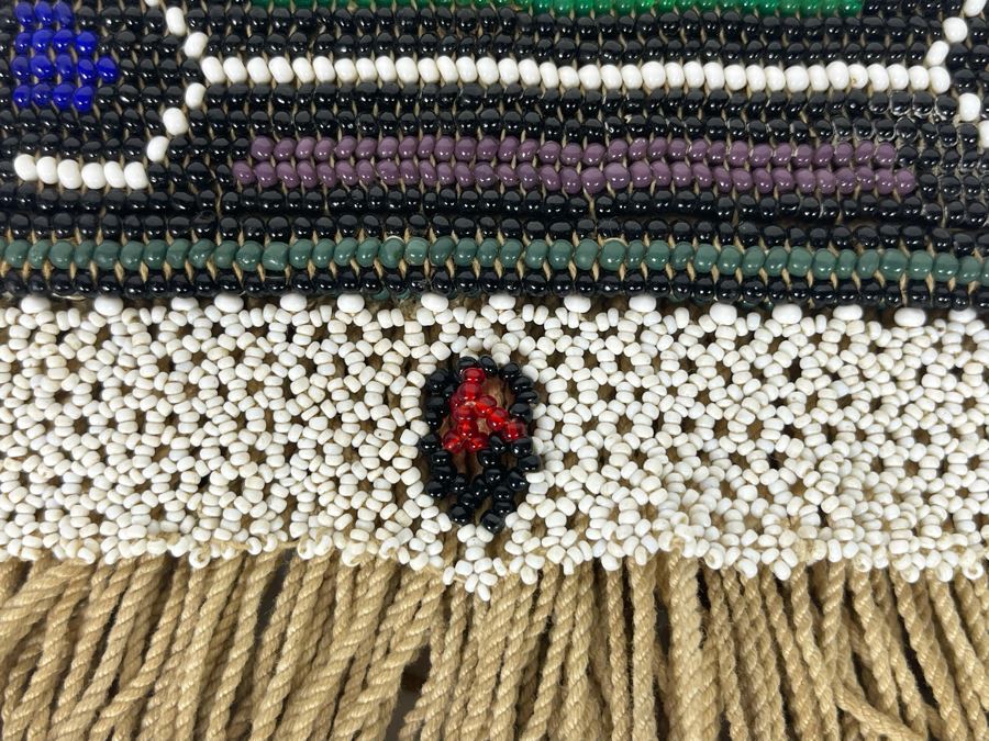 Vintage African Ndebele Infant's Girl's Beaded Apron Beadwork 9W X 5H [Photo 4]