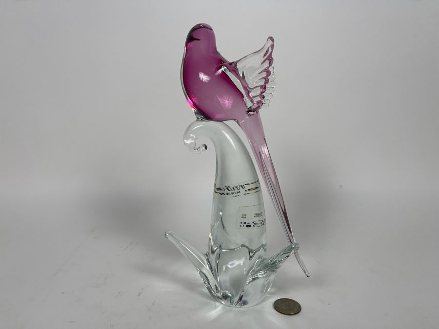 Murano Glass Bird Sculpture By Formia 10H [Photo 8]