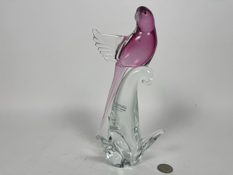 Murano Glass Bird Sculpture By Formia 10H [Photo 2]